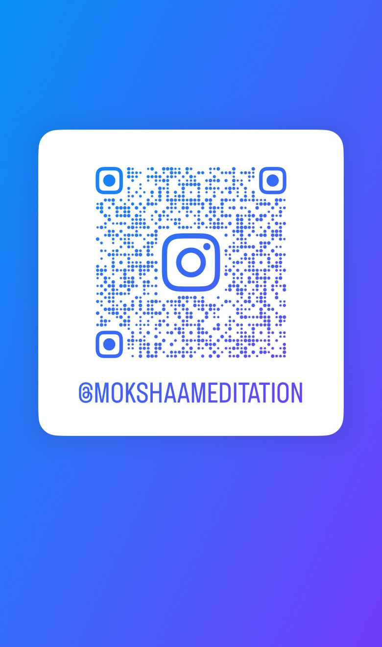Instagram QR code for @mokshaameditation